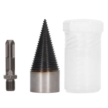 Vedkløyvebor Karbonstål Høy Hardhet Avtakbar Slitesterk Vedbor Firkantet Skaft 42mm 1.65 Tommer