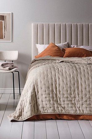 Jotex - Tagesdecke, Doppelbettgröße 260x260cm Beige - CALM - Kaufe Doppelbett bei Jotex