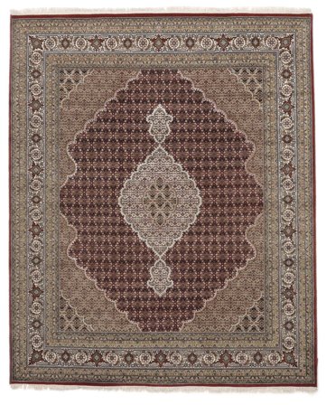 Täbriz Royal Teppich 249X303 Braun/Schwarz Wolle, Indien