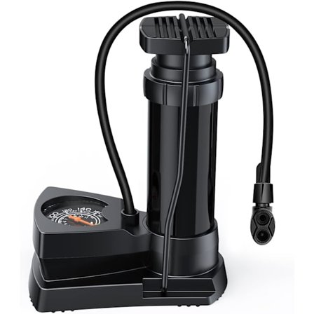 Pyöränpumppu, mini-kannettava ilmapumppu kaikille venttiileille, suuri paineenmittaus