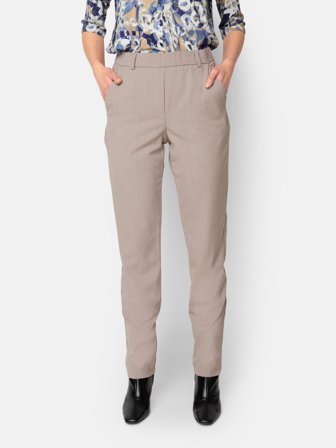 BRANDTEX - Sofie Bukser - Sand - Slim Fit / Elastik i Taljen