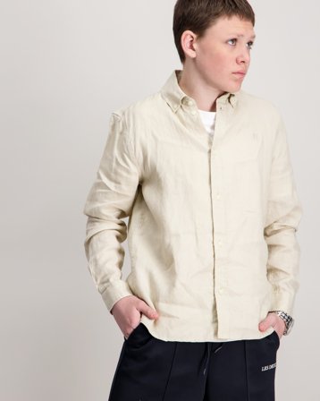 Les Deux Kristian Linen Shirt Kids Beżowy Koszule Chłopiec - Kids Brand Store