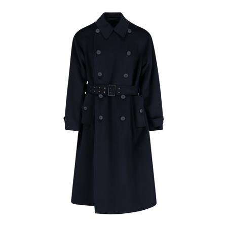 Giorgio Armani, Double-Breasted Coats Blauw, Heren, Maat:M