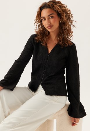 Object Collectors Item - Objeverly Re L/S TOP - Black - Kläder - - Bubbleroom