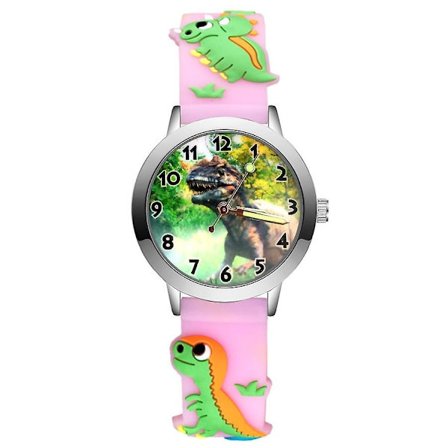 Fashion Cartoon Cute Dinosaur Style Children's Watches Kids Student Girls Boys Quartz 3d Silicone Wrist Watch