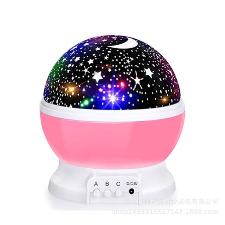 LED Automatisk Roterande Stjärnhimmel Liten Nattlampa USB Stjärnprojektion Bordlampa Nattlampa