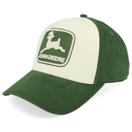 John Deere - Vintage Chain Stitch Green/Ivory Adjustable Adjustable Green Cap - @ Hatstore