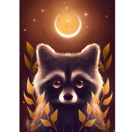 5D DIY Bear Moon Diamond painting (40*30CM)