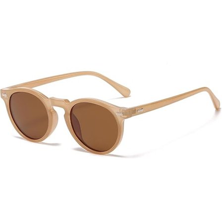Retro Runde Polariserede Solbriller Mænd Kvinder, Vintage Polariserede Solbriller Klassiske Trendy Shades Unisex UV-Beskyttelse