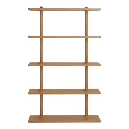 Core Regal, 5 Fachböden in Natur Eiche, skandinavisches Design für stilvolle Aufbewahrung, hochwertige UV-lackierte Oberfläche, 136,4cm Höhe