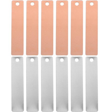 1 sæt zink kobber anode metal elektrode plade til frugt batteri videnskabeligt eksperiment