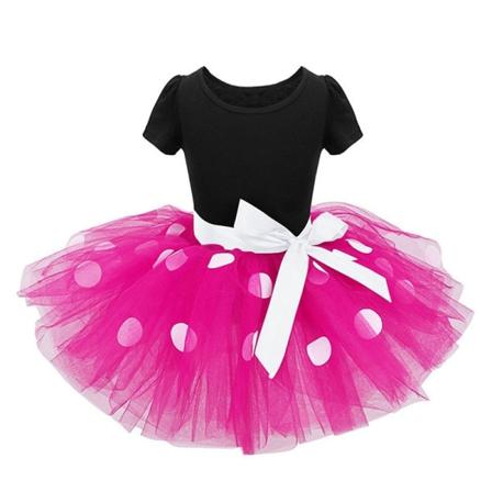 Kid Girl Minnie Mouse -syntymäpäiväpuku Tutu Tylli -mekko - Perfet rose red 120cm
