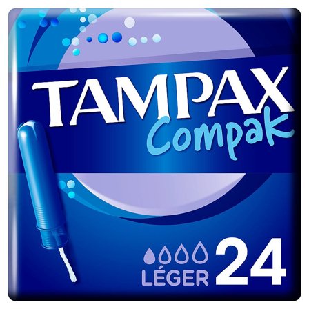 Tampax Compak Lites Tamponer 24 stk, Medicin & Pleje, Bind & Indlæg, Tamponer