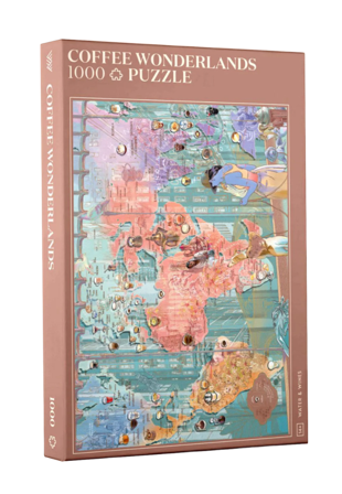 Water & Wines Kaffepussel - Coffee Wonderland 1000 bitar Pussel Unisex Brun 35 x 24 5