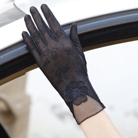 1 Par Solskyddshandskar Ice Silk Glove Svart Style1
