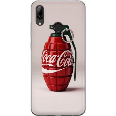 Yhteensopiva Puhelinkuori Huawei Huawei P smart 2019 Taiteellinen kuva Coca Cola -granaatista punaisena ja vihreänä, pop-art-inspiroitu motiivi leik