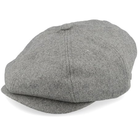Brixton - Cinza flatcap Boné - Brood Flannel D. Heather Grey/Washed Navy Snap Cap @ Hatstore