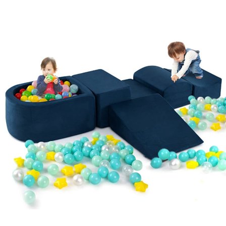 5-delt skumklatreklodssæt med boldbassin