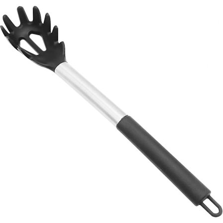 Silikone Pastagaffel Fødevaregodkendt Pastaske med Håndtag i Rustfrit Stål