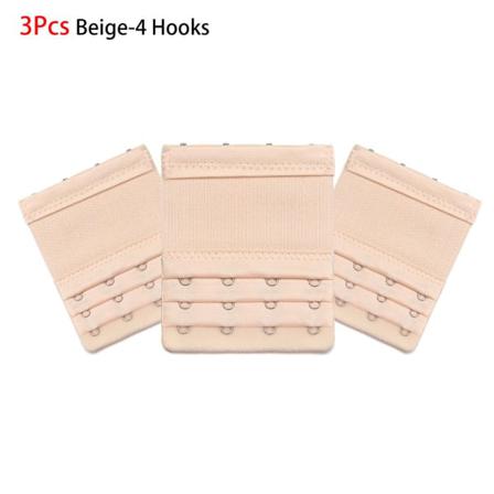Bh-förlängningskrok Bysthållare Beige 4 Haker (3st)