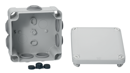 Schneider Electric ENN05265 Branddosa 105x105x55 mm, utvändig Grå, Installationsmaterial