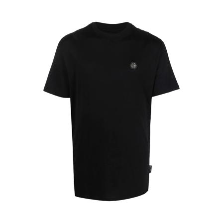 Philipp Plein, T-shirt Round Neck SS Iconic Plein Czarny, Mężczyzna, Rozmiar: L