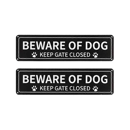 Storpack Varning för Hund Skyltar, 30x7,6 cm Rostbeständiga 0,1 cm Aluminiumskyltar, Reflekterande, Blekningsbeständiga-Perfekt