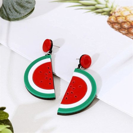 CDQ Jordgubbs Citron Vattenmelon Frukt Örhängen för kvinnor flickor