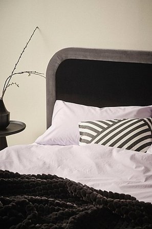 Jotex - Kopfteil 180 Cm Schwarz/Grau - VÅGHOLMEN - Kaufe Bettkopfteile bei Jotex