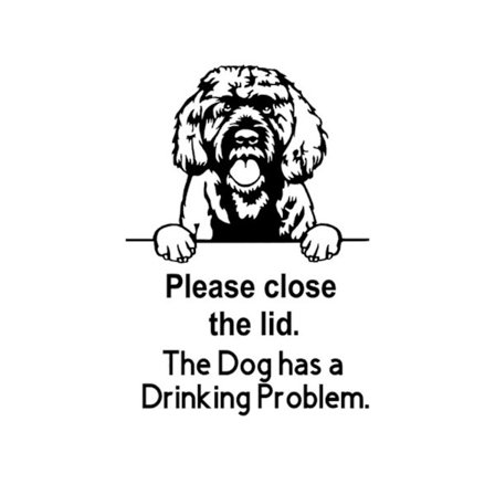 Hundepåminnelsesklistremerker for dør, vegg, bad, toalett, dekorative klistremerker, hjemmeinnredning