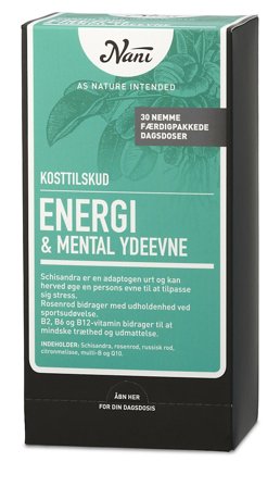 Nani Helsepakke Energi/ Mental ydeevne 30 breve, Helse & Madvarer, Energi, Øvrige