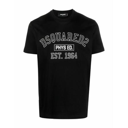 Dsquared2 - T-shirts - Svart - Herr - Storlek: L, Herr, Storlek: L