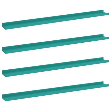 Vidaxl Vägghyllor 4 St Blå 100x9x3 Cm Blå