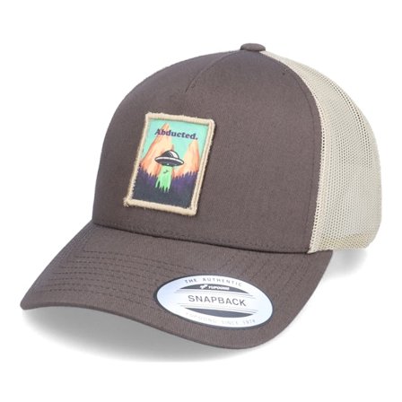 Abducted - By Aliens Patch Brown/Khaki Trucker Trucker Brown Cap - @ Hatstore