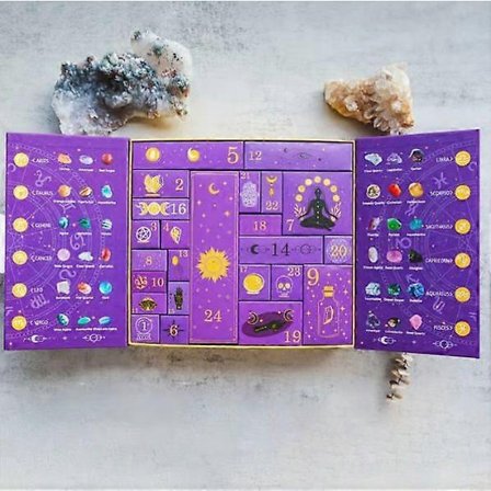 Reiki Krystall Halloween Nedtellingsgaveeske, 2025 Halloween Adventskalender