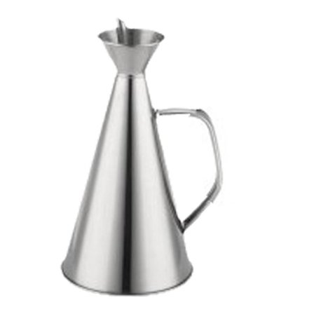 250 ml Olivenoljeflaske i rustfritt stål (egnet for olivenolje og eddik) - dryppfri og lekkasjesikker dispenser - ideell for helling av olje og andre 