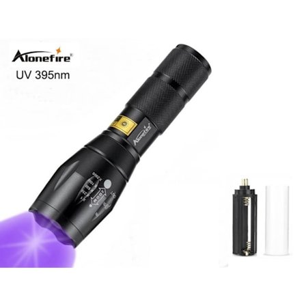 Led UV 395nm ficklampa 10W T6 led + Zoom