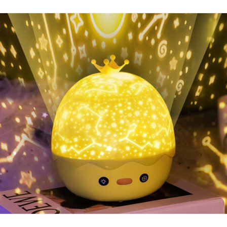 Barneprojektor nattlys, 360 graders rotasjon utstyrt med 6 typer projeksjonslamper, 8 typer avslappende musikk, egnet for barn, bursdag, Halloween