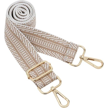 Justerbar skulderrem i kanvas, bred, til udskiftelige tasker, crossbody, håndtaske