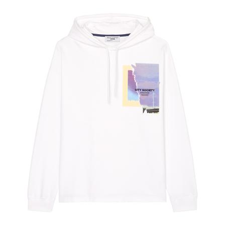 Marc O'Polo Relaxed hoodie , Wit , Heren , Maat: S