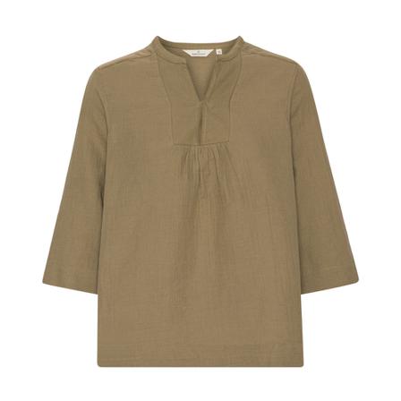 Basic Apparel Poppy Short Tunique Bluse Grøn, Dame