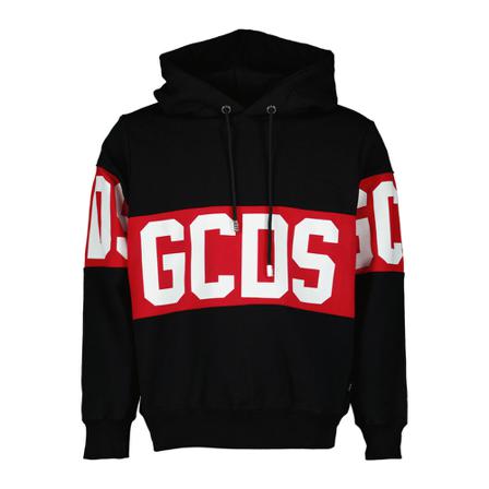 Gcds band logo regular hoodie Sort, Herre