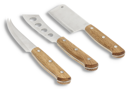 Morsø Foresta Ostekniver Eik-Stål 3stk