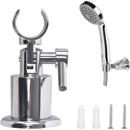 Shower Head Bracket 180 Degree Shower Head Bracket Shower Holder Metal with Screw Twist