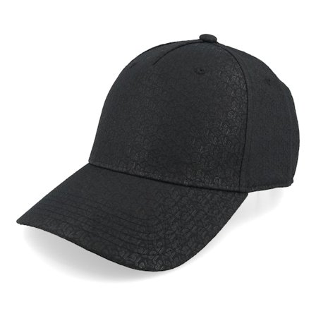 Lyle & Scott - Zwart adjustable Cap - Monogram Embossed Cap Jet Black Adjustable @ Hatstore