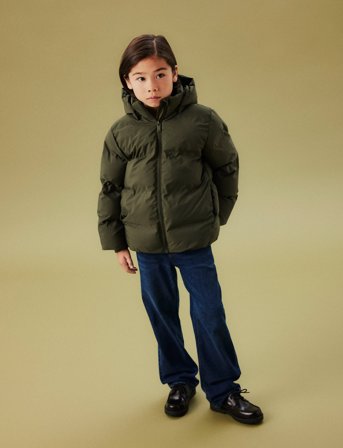 name it Nknmusk Puffer Jacket Tb Noos - Khaki green - 146