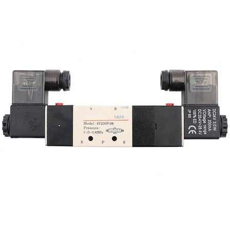 DC 24V BSP 1/4 Normalt lukket 3-posisjons 5-veis pneumatisk magnetventil 0,15-0,8MPa 4V230-08P