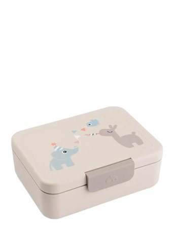 Done by Deer Lunch Box W/Divider Celebration Sand - Beige - 17.5X 13X H 6.5CM