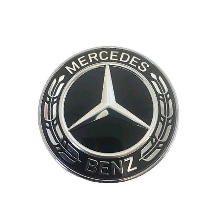 Mercedes Benz rattmärke svart emblem klistermärke dekal Merc 52mm AMG
