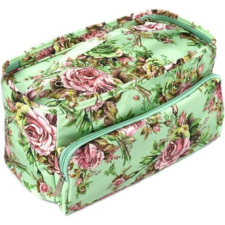 Peony Textile Yarn Organizer, Wool Knitting Organizer with Delicate Pattern, Portable Knitting Organizer - Ideal for Knitting Lovers